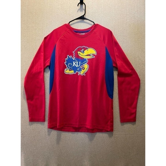 KU Jayhawks Shirt Men's Large Long Sleeve - Picture 1 of 12